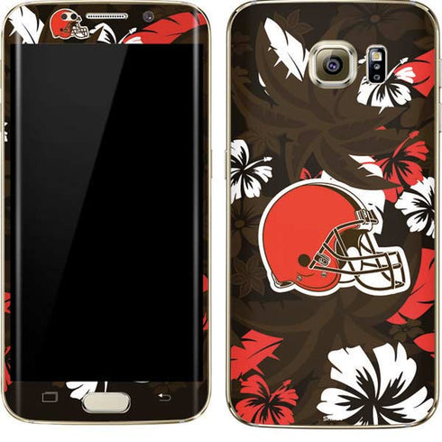 NFL Cleveland Browns Tropical Print Galaxy S7 Edge Skin